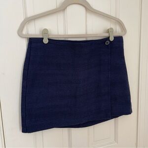 NWOT STAUD Tour Stretch Cotton Wrap Miniskirt, 8
